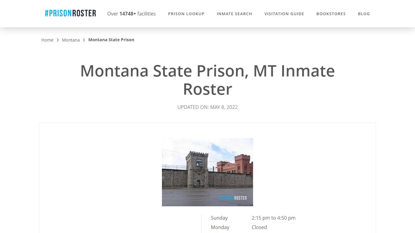 Montana State Prison, MT Inmate Roster